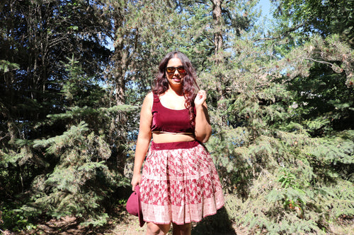 "Maharani's Enchanted Vineyard” Mini Co-ord Set