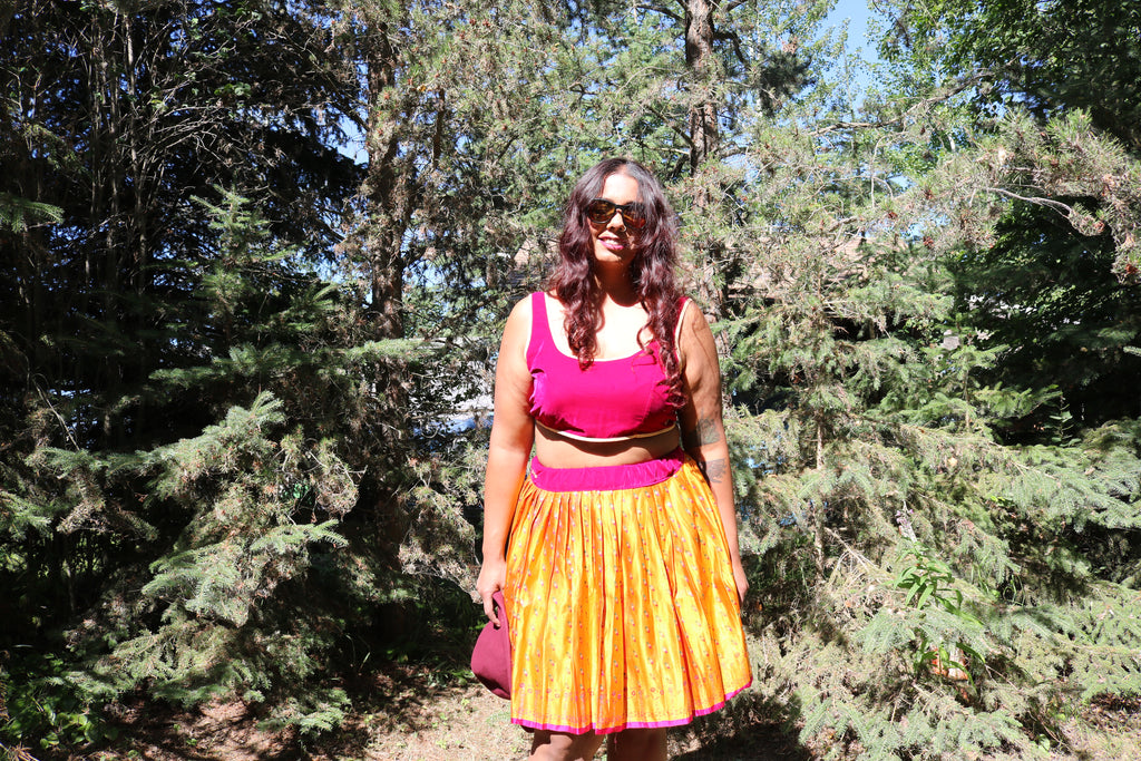 "Maharani's Sunset Majesty” Mini Co-ord Set