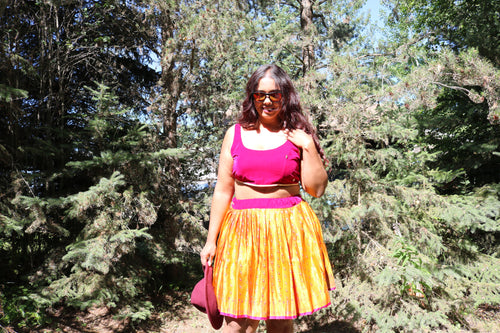 "Maharani's Sunset Majesty” Mini Co-ord Set