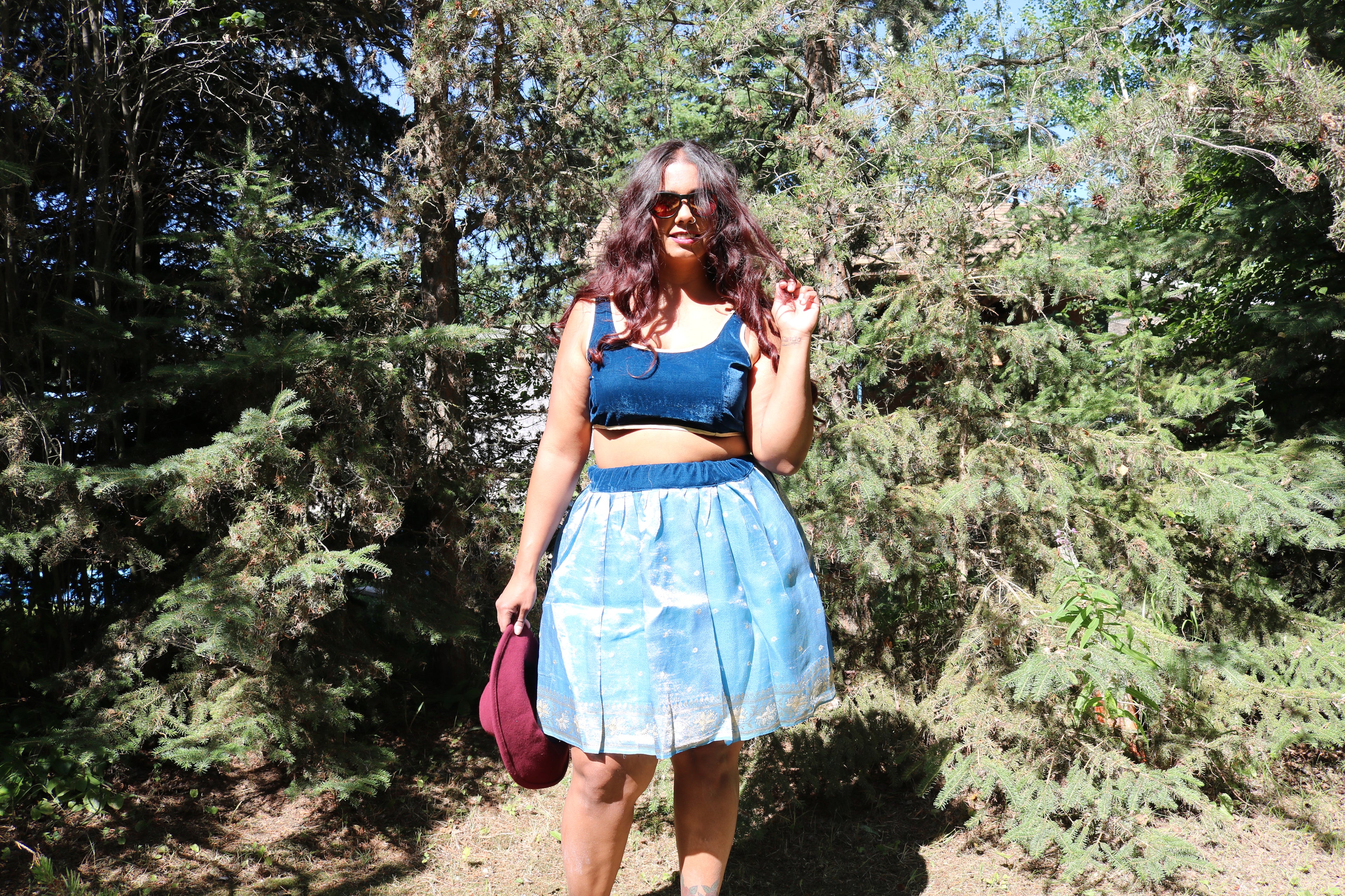 "Maharani's Sapphire Aura” Mini Co-ord Set