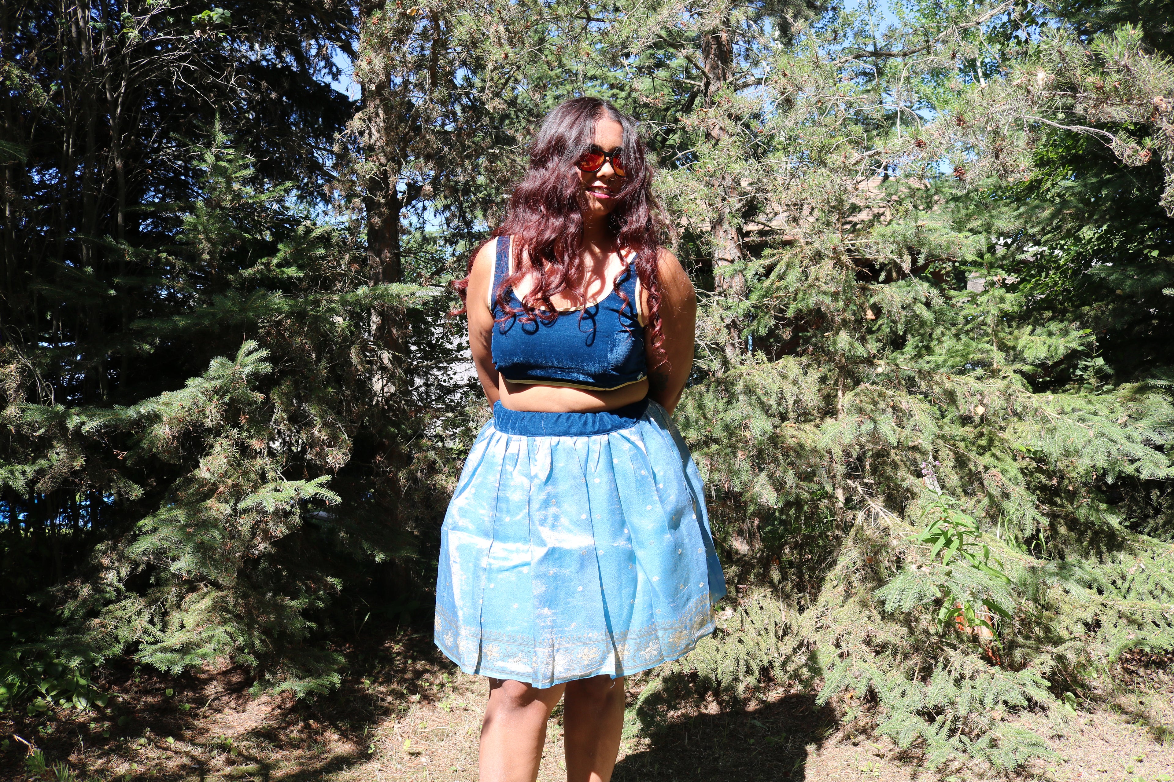 "Maharani's Sapphire Aura” Mini Co-ord Set