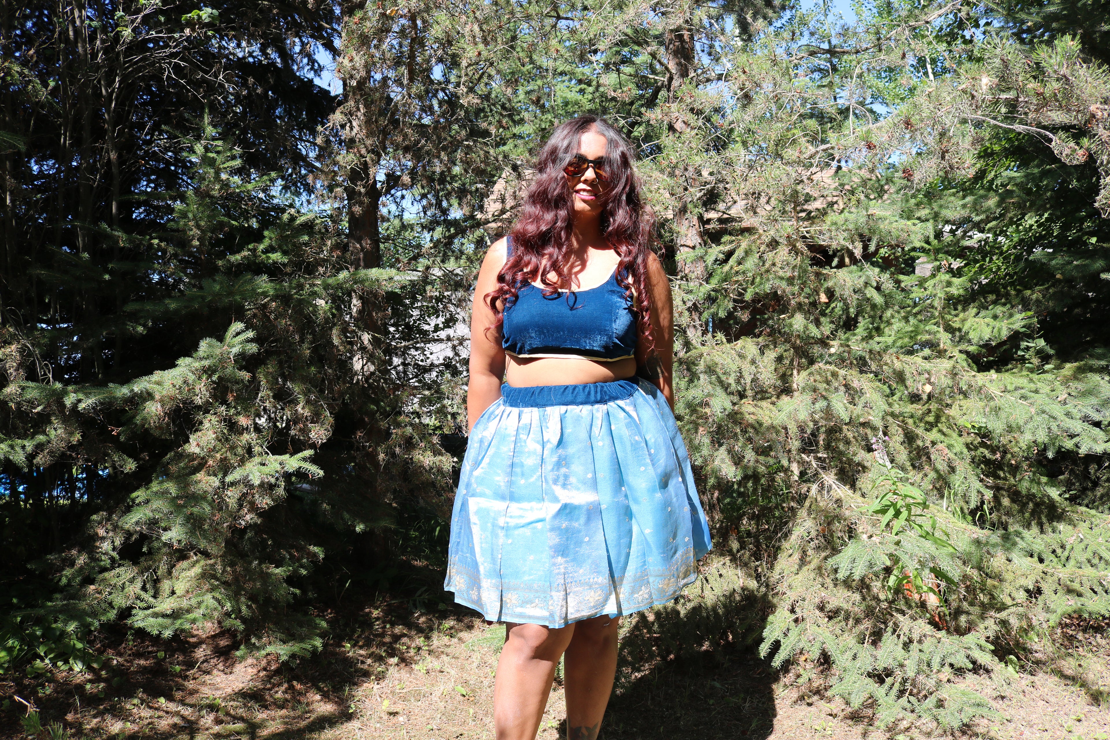 "Maharani's Sapphire Aura” Mini Co-ord Set