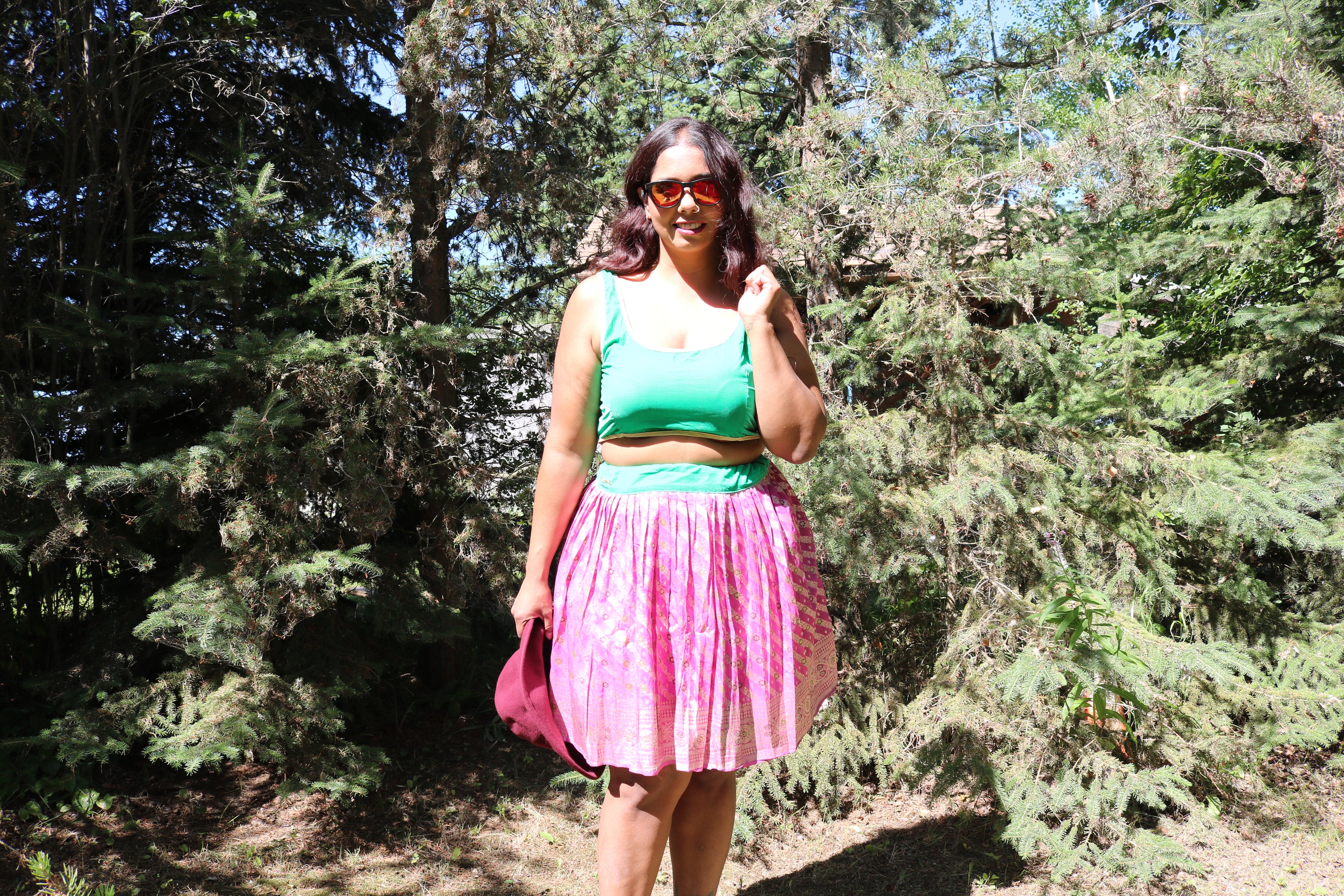 "Maharani's Plum Garden” Mini Co-ord Set