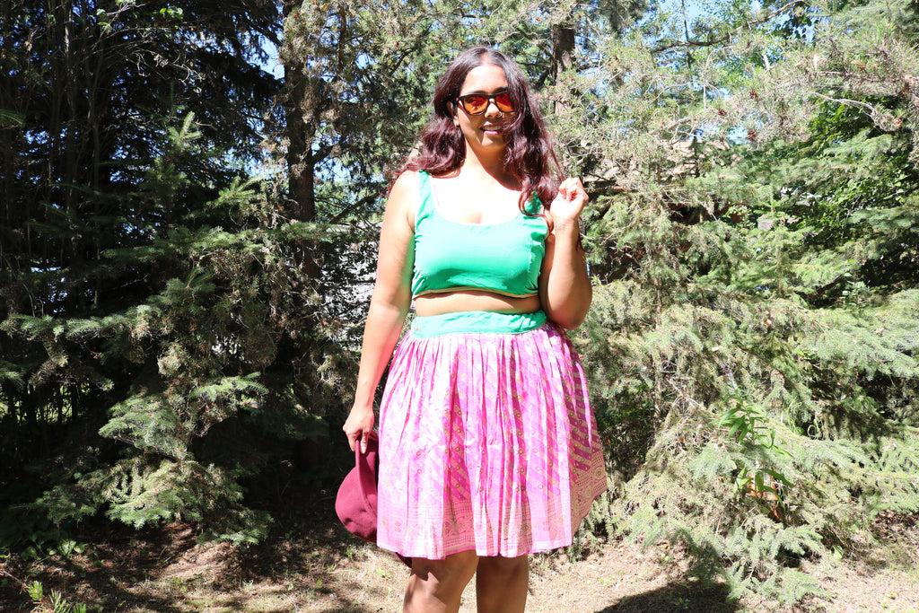 "Maharani's Plum Garden” Mini Co-ord Set