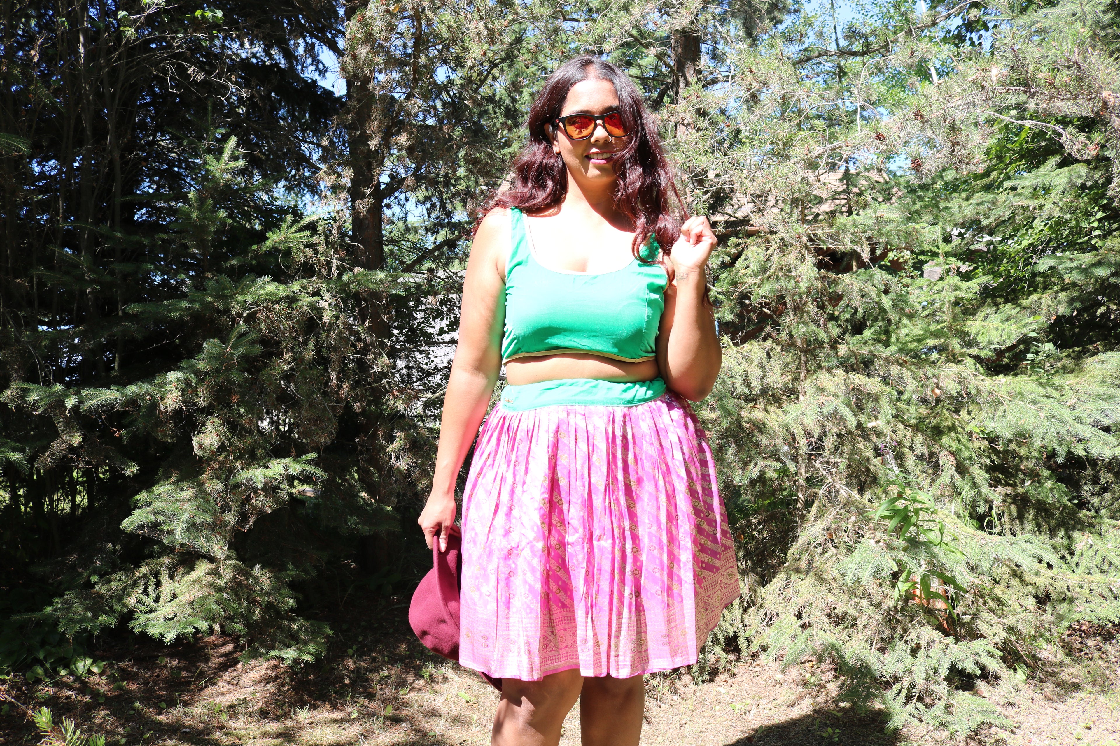 "Maharani's Plum Garden” Mini Co-ord Set