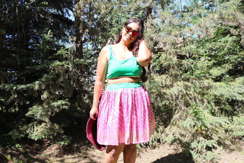 "Maharani's Plum Garden” Mini Co-ord Set