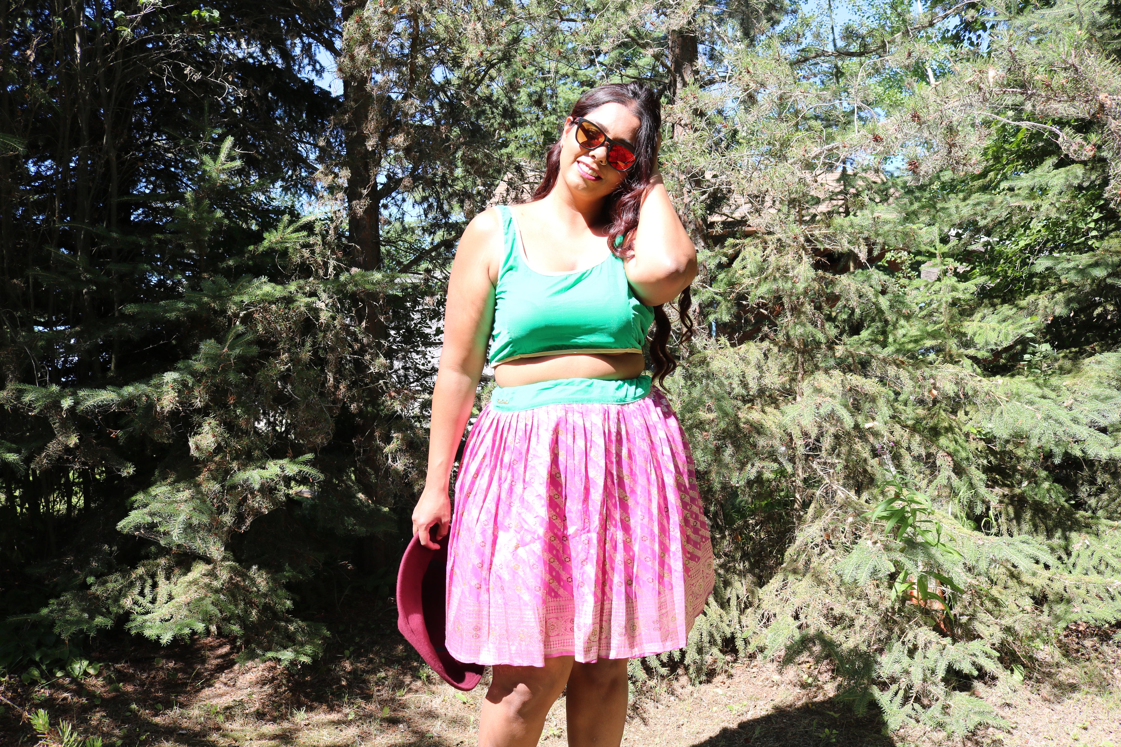 "Maharani's Plum Garden” Mini Co-ord Set