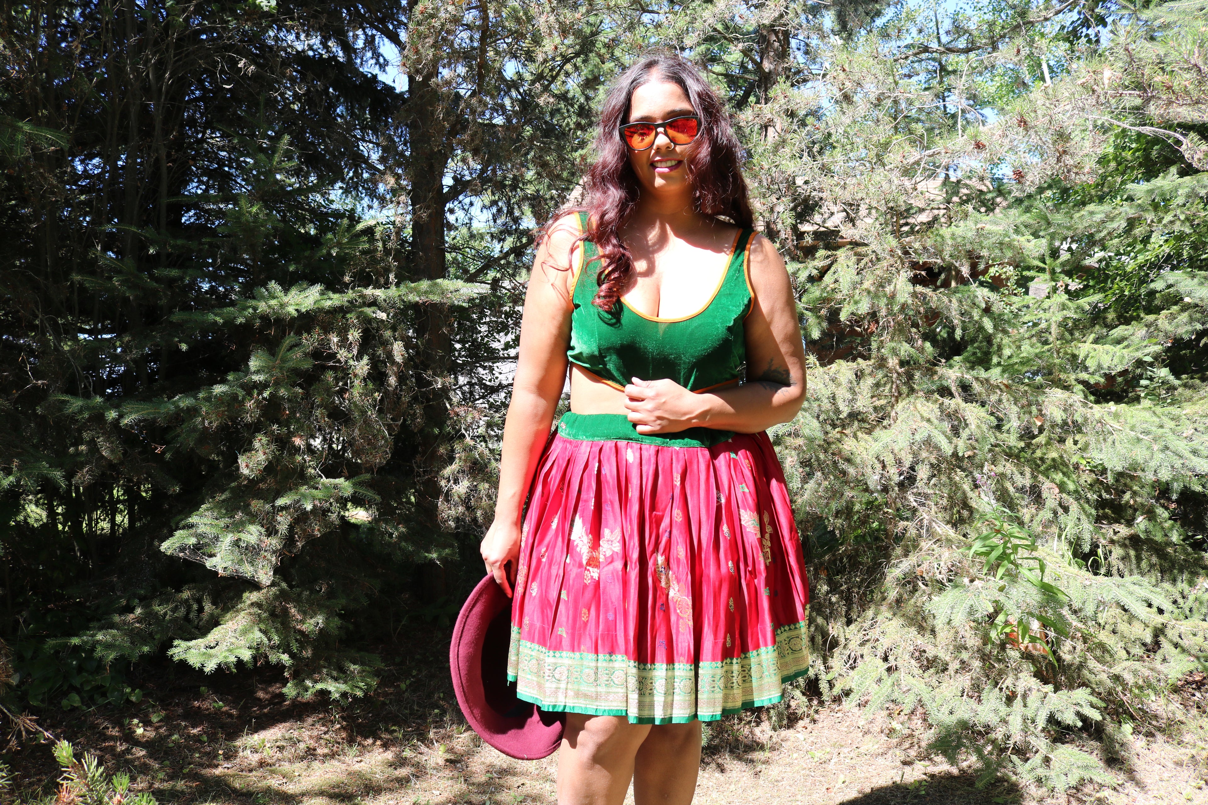 “Maharani’s Scarlet Forest” Mini Co-ord Set