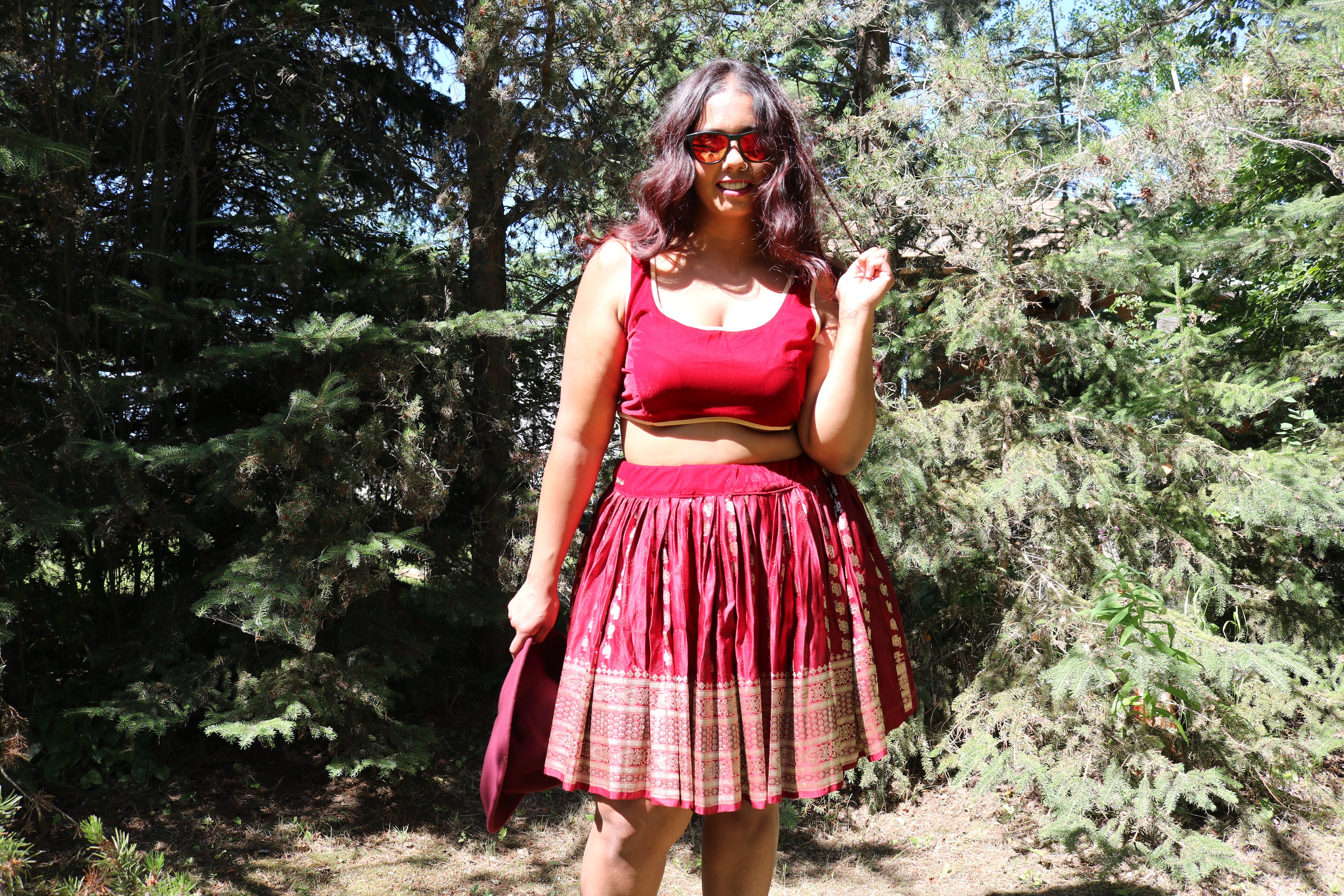 “Maharani’s Wine  Seduction” Mini Co-ord Set