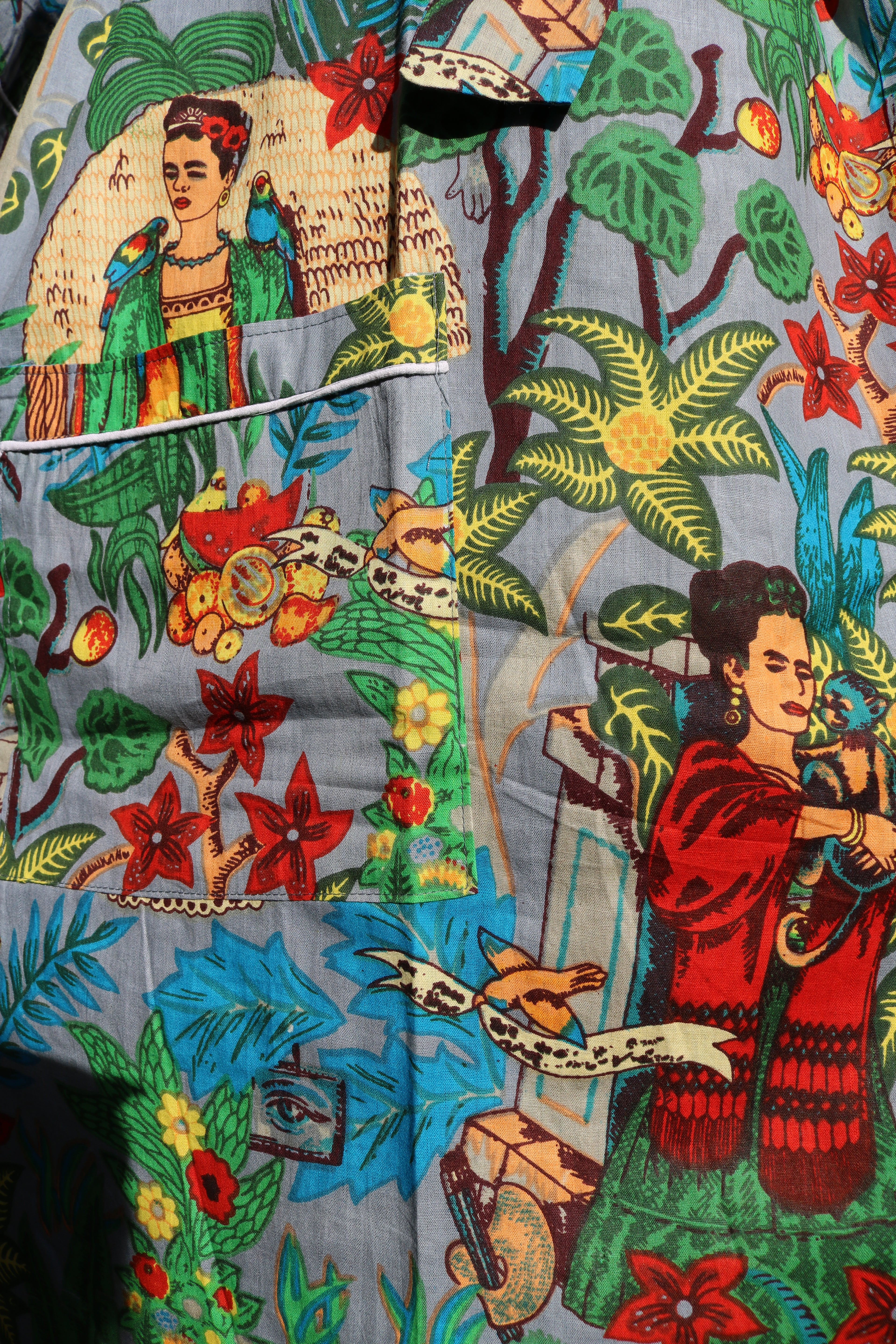 Frida's Canvas Robe in Dark Grey