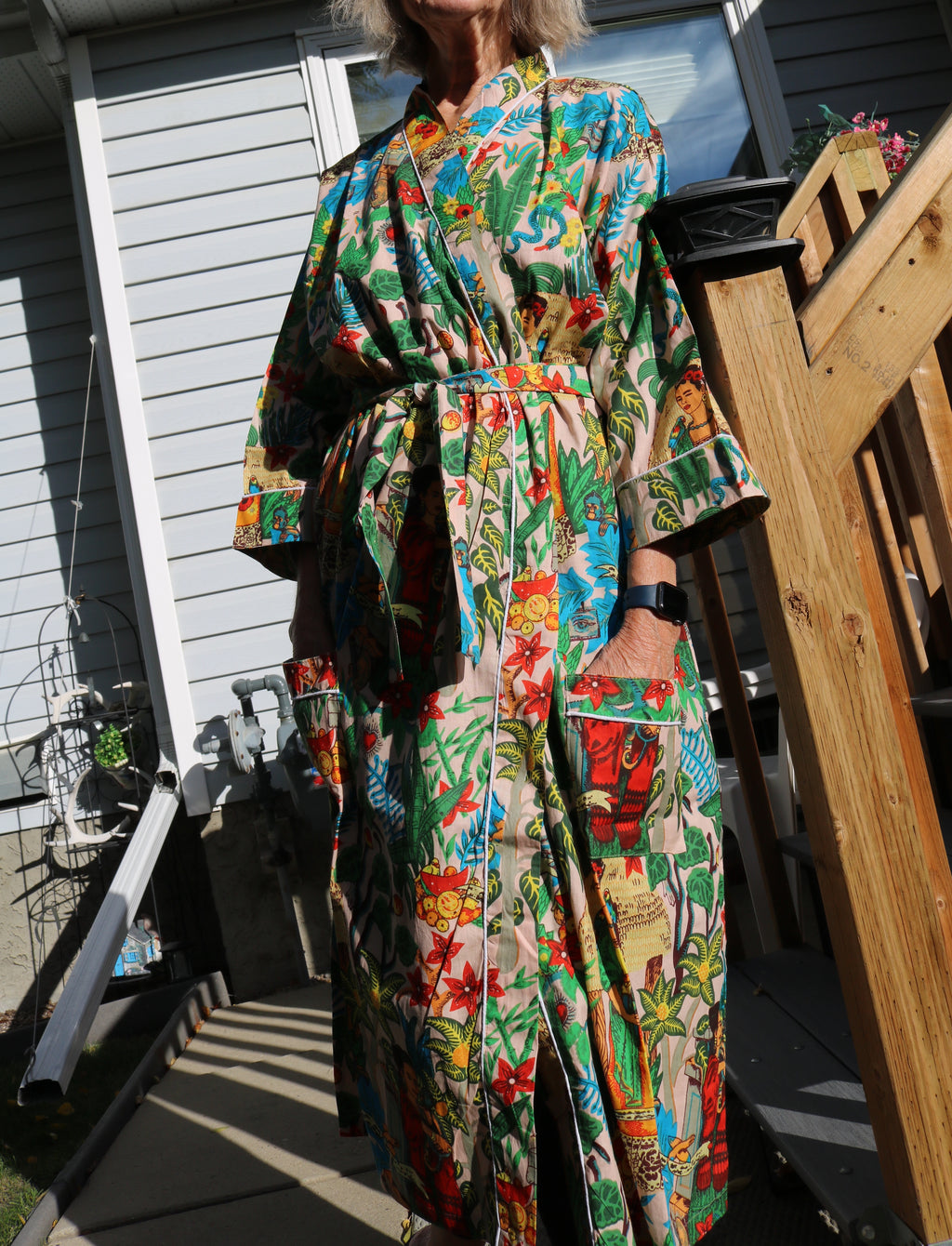 Frida's Canvas Robe in Peach
