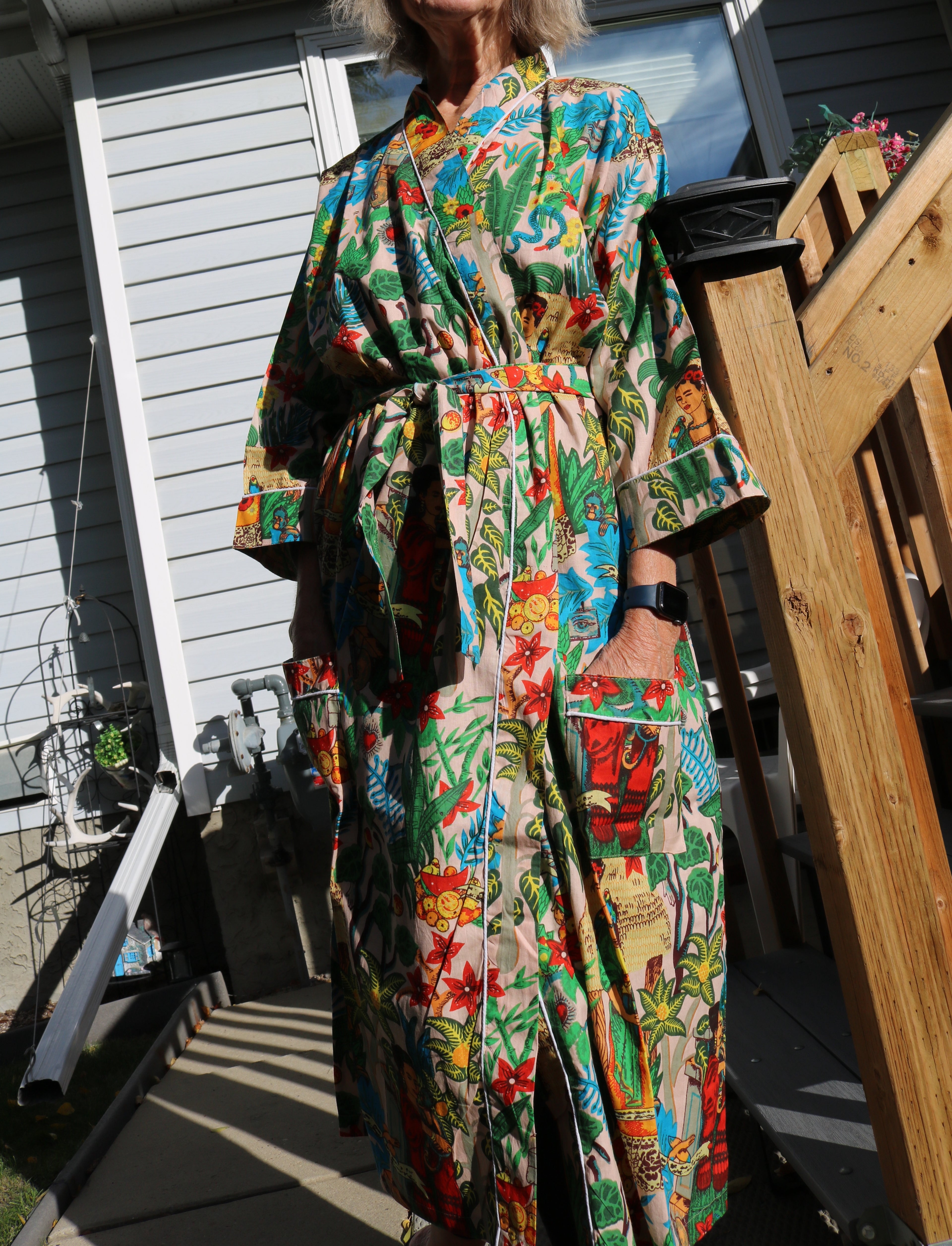 Frida's Canvas Robe in Peach