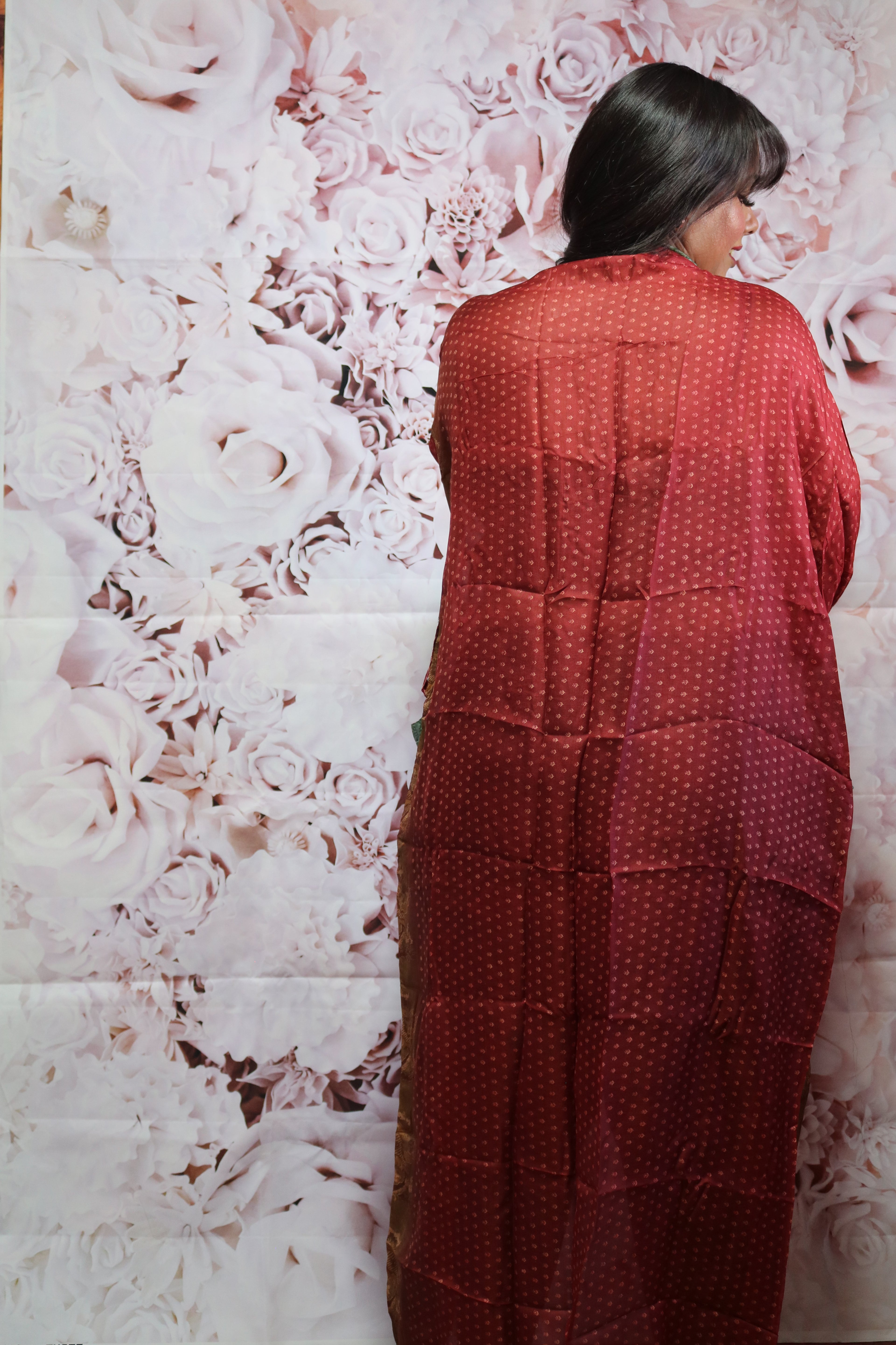 Bridal Ensemble Silk Saree Kimono Robe