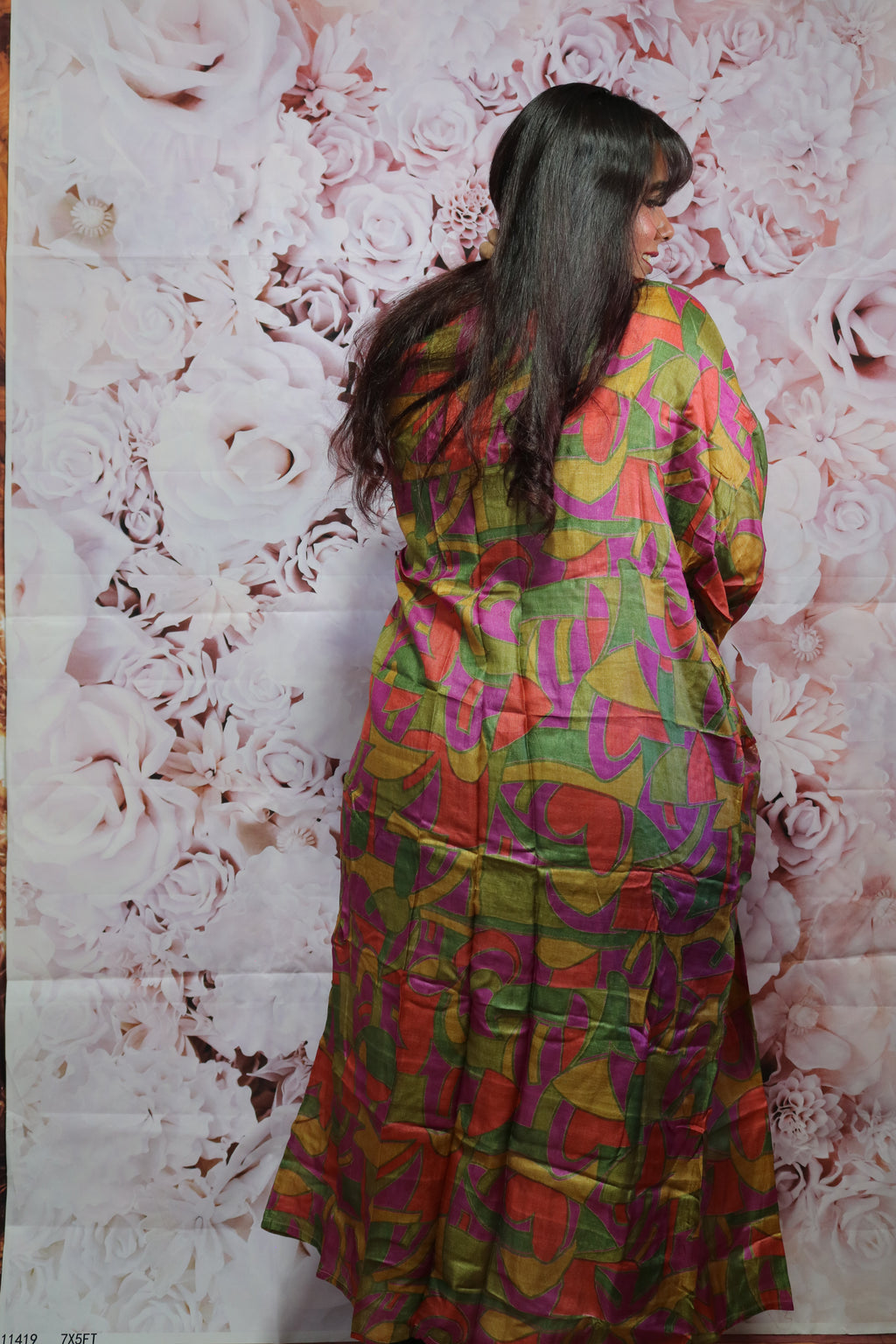 Prism Dance Silk Saree Kimono Robe