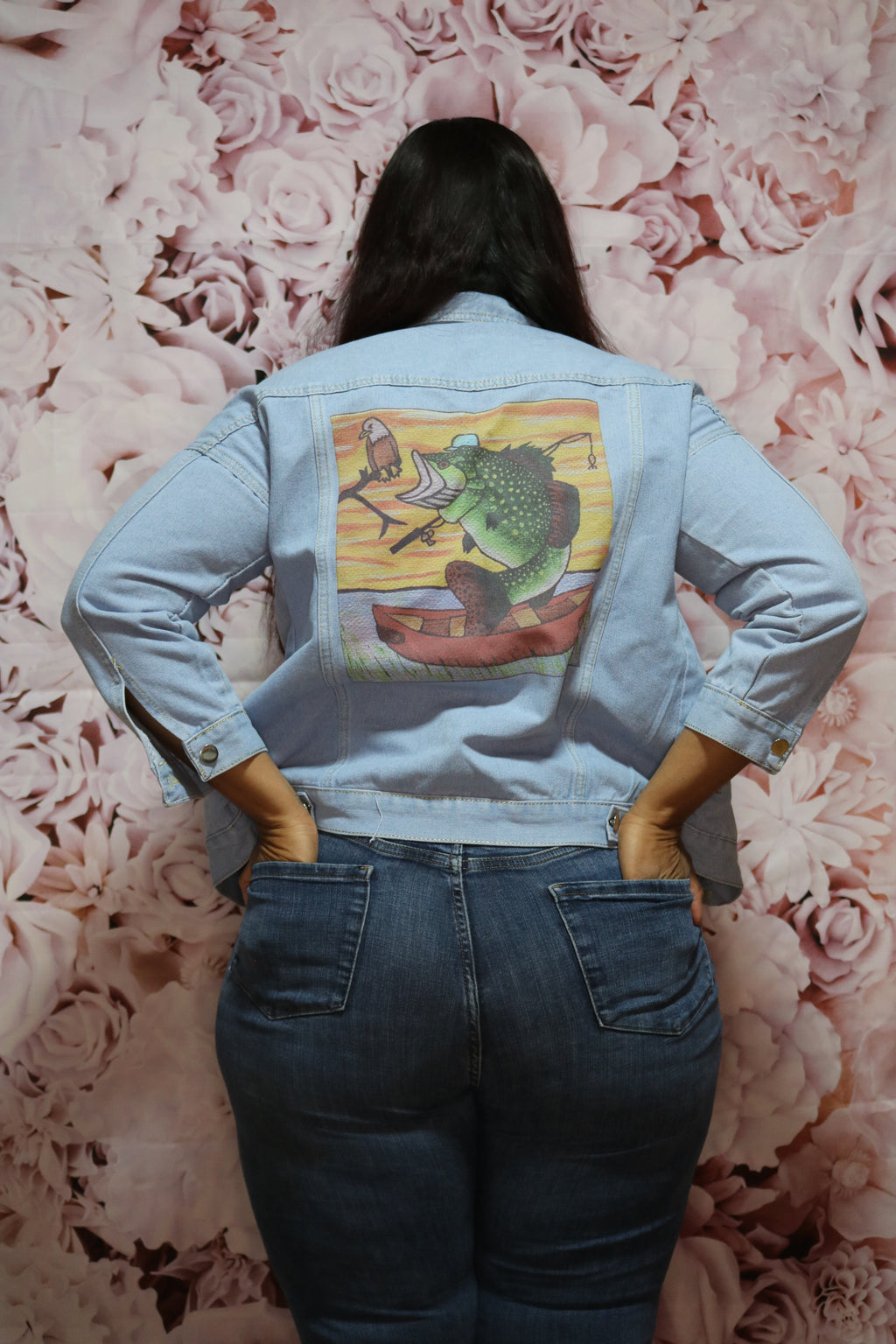 Gone Fishin' Blue Jean Jacket